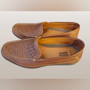 Johnston & Murphy Brown Leather Slip-On Loafers